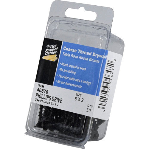 Hillman Coarse Thread Drywall Screws (#6-32 X 2) - 50 Pc