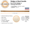 Seymour Midwest 36 Sledge or Maul Handle, For 6 To 16 Lb Sledge or Striking Hammers, Oval Eye