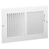 10 x 6-Inch 2-Way White Ceiling or Sidewall Diffuser