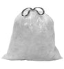 Commander 13 Gallon 0.7 MIL Tall Kitchen White Drawstring Trash Bags - 24 x 25