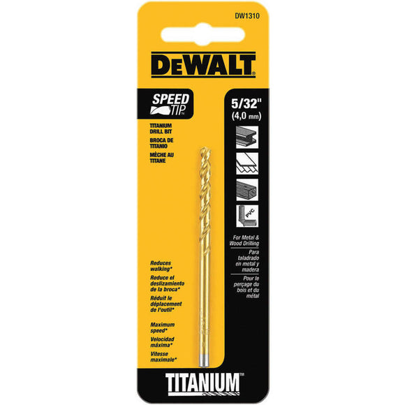 Dewalt Titanium Nitride Coating Drill Bits 5/32 in. x 3-1/8 in.