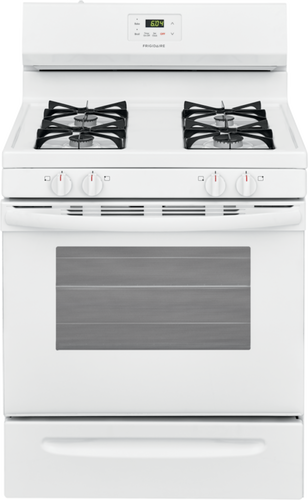 Frigidaire 30 Freestanding Gas Range with 4 Sealed Burners 5 cu. ft. Oven White