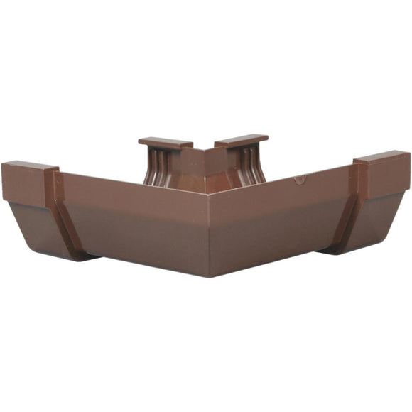 Amerimax 5 In. Contemporary Brown Vinyl Gutter Miter