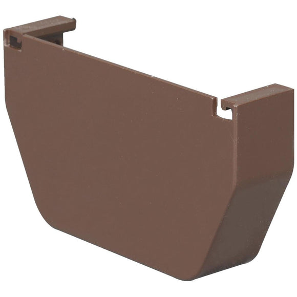 Amerimax 5 In. Contemporary Brown Vinyl Gutter End Cap