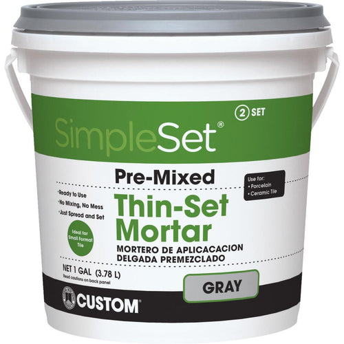 Custom Building Products SimpleSet Gallon Gray Pre-Mixed Thin-Set Mortar