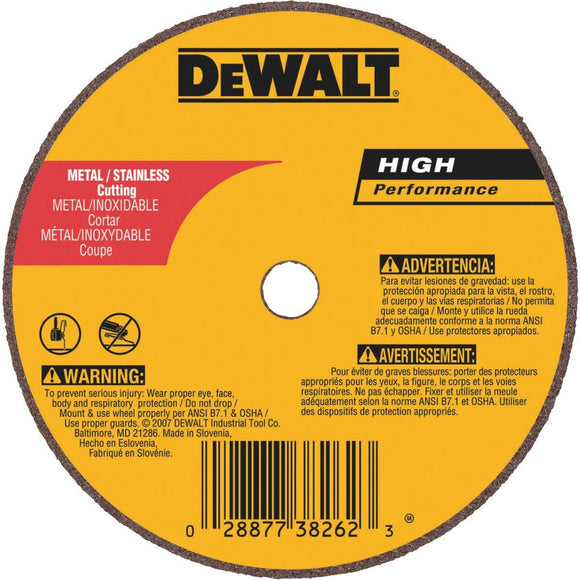 DeWalt HP Type 1 3 In. x 1/16 In. x 3/8 In. Metal/Stainless Cut-Off Wheel