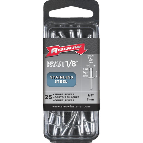 Arrow 1/8 In. x 1/4 In. Stainless Steel Rivet (25 Count)