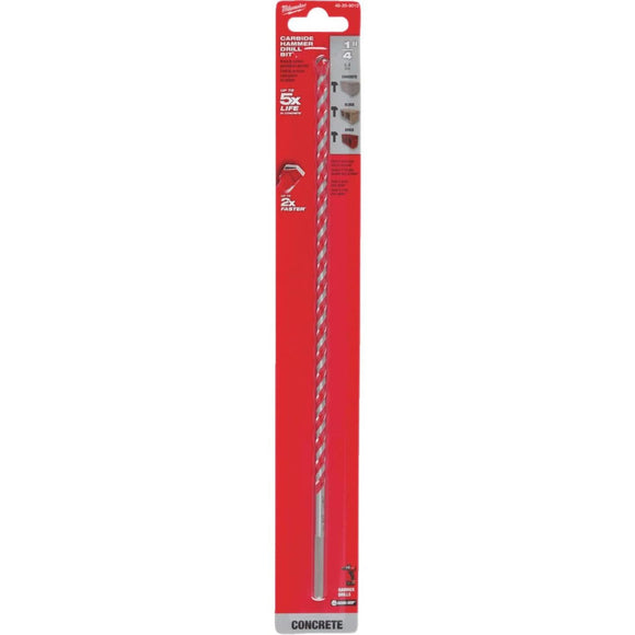 Milwaukee 1/4 In. x 12 In. Carbide Masonry Drill Bit