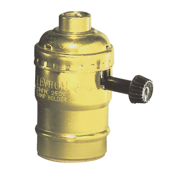 Do it Turn-Knob Medium Base Polished Gilt Lamp Socket