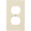 Leviton 1-Gang Smooth Plastic Outlet Wall Plate, Ivory