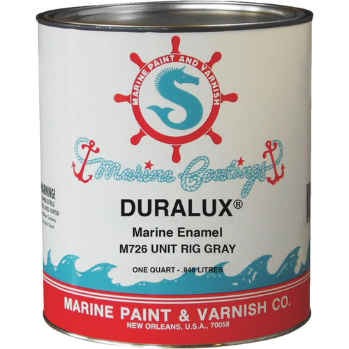 DURALUX Gray Gloss Marine Enamel, Unit Rig, 1 Qt.