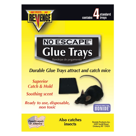 REVENGE BAITED GLUE TRAYS FOR MICE 4 PACK