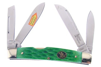 Frost Cutlery Steel Warrior Jade Green Bone Congress 3 1/2