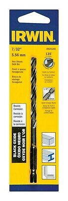 Irwin  Black Oxide SAE Hex Shank Right Hand Drill Bit 7/32 x 4-1/2 L in.