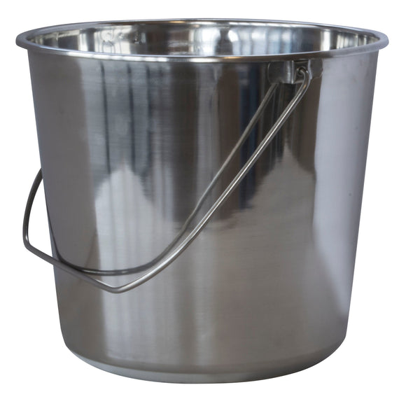 AmeriHome 5.28 Gallon Stainless Steel Buckets 3 Piece Set